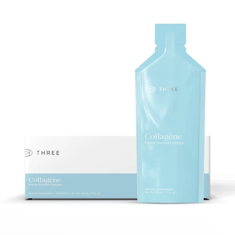 Official THREE Collagène carton and product
