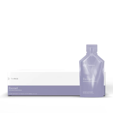 Official THREE Éternel carton and product